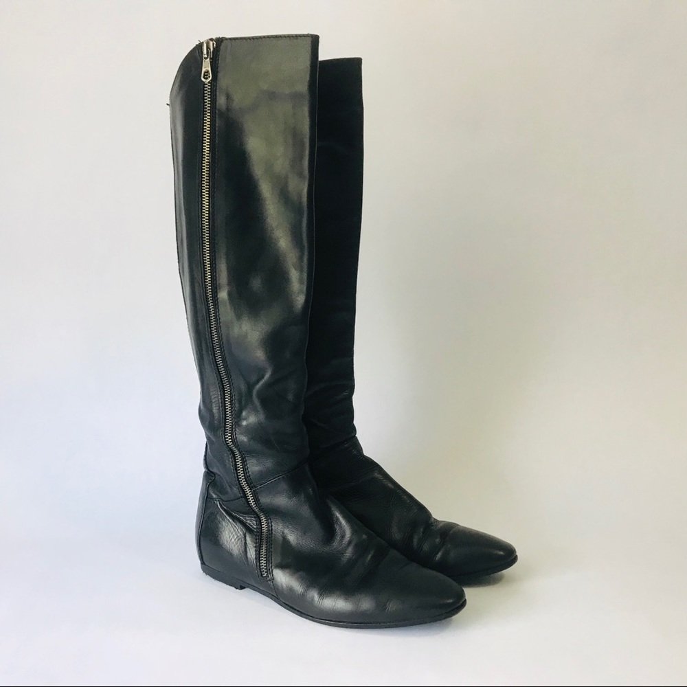 Alberto Fermani Black Tall Riding Boot